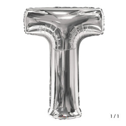 SC Letter T Silver Shape 34 Inch