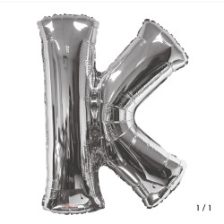 SC Letter K Silver Shape 34 Inch