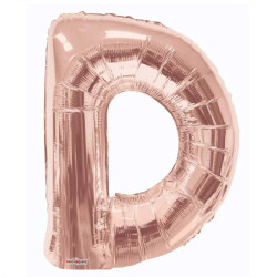 SC Letter D 0Rose Gold Shape 34 Inch