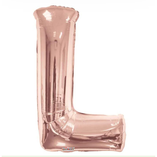 SC Letter L Rose Gold Shape 34 Inch