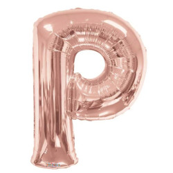SC Letter P Rose Gold Shape 34 Inch