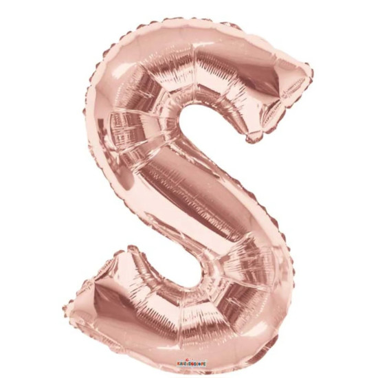SC Letter S Rose Gold Shape 34 Inch