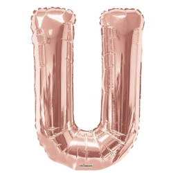 SC Letter U Rose Gold Shape 34 Inch