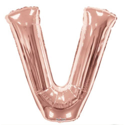 SC Letter V Rose Gold Shape 34 Inch