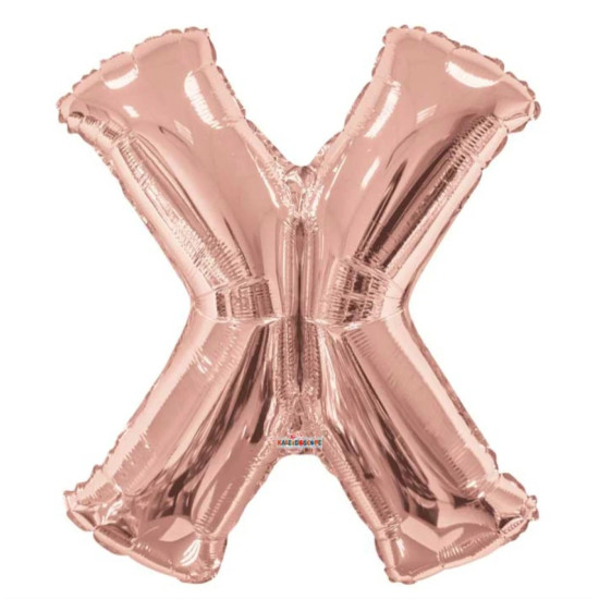 SC Letter X Rose Gold Shape 34 Inch