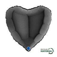HEART MATTE BLACK 18 INCH 