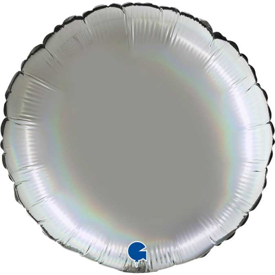ROUND RAINBOW HOLOGRAPHIC CHROME PURE 18 INCH
