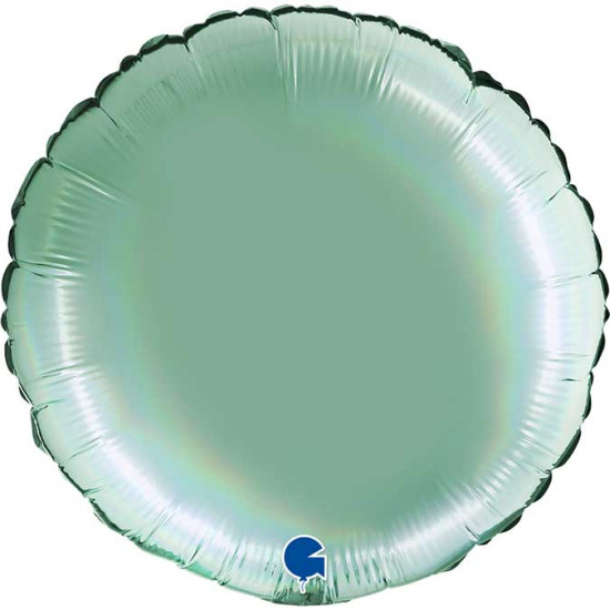 ROUND RAINBOW HOLOGRAPHIC CHROME TIFFANY 18 INCH