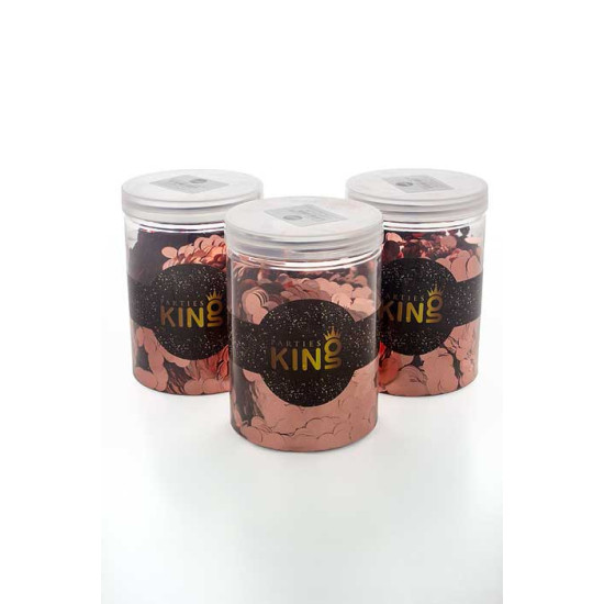 Foil confetti Rose gold jar 250g
