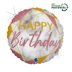  FOIL BALLOONS GLITTER HOLO HAPPY BIRTHDAY 18 INCH